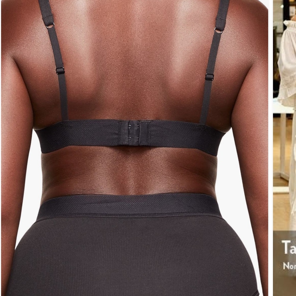 Skims stretch, cotton rib plunge bralette - Picture 3 of 4